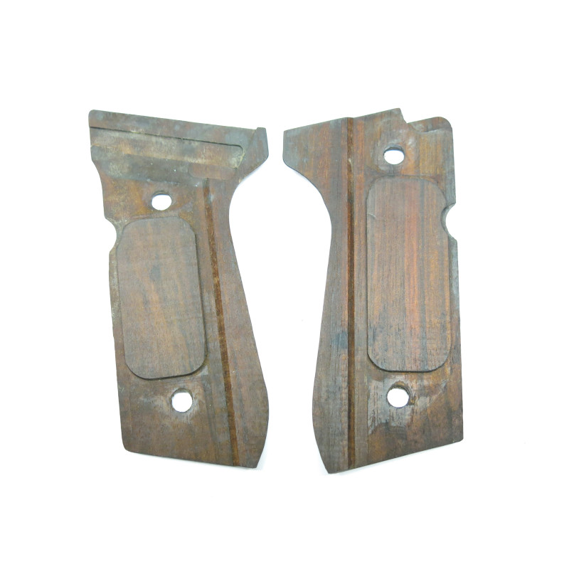 Plaquettes bois  de crosse pistolet Beretta 92 ref cr10 box 217 