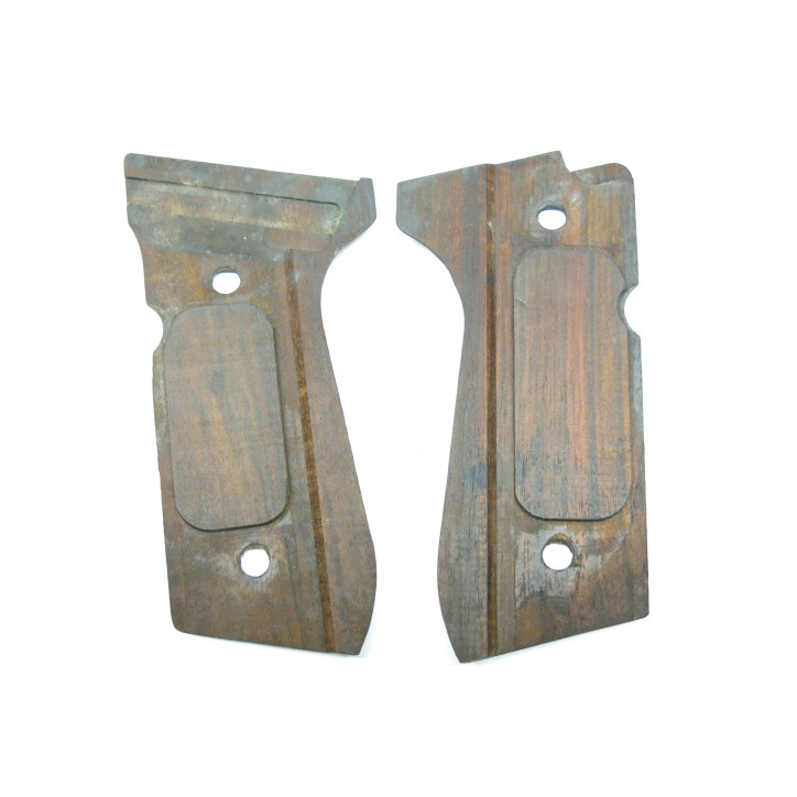 Plaquettes bois  de crosse pistolet Beretta 92 ref cr10 box 217 