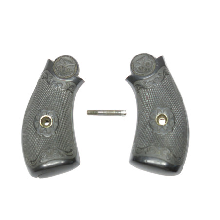 Paire de plaquettes de crosse bakélite revolver Réf 777 box 217