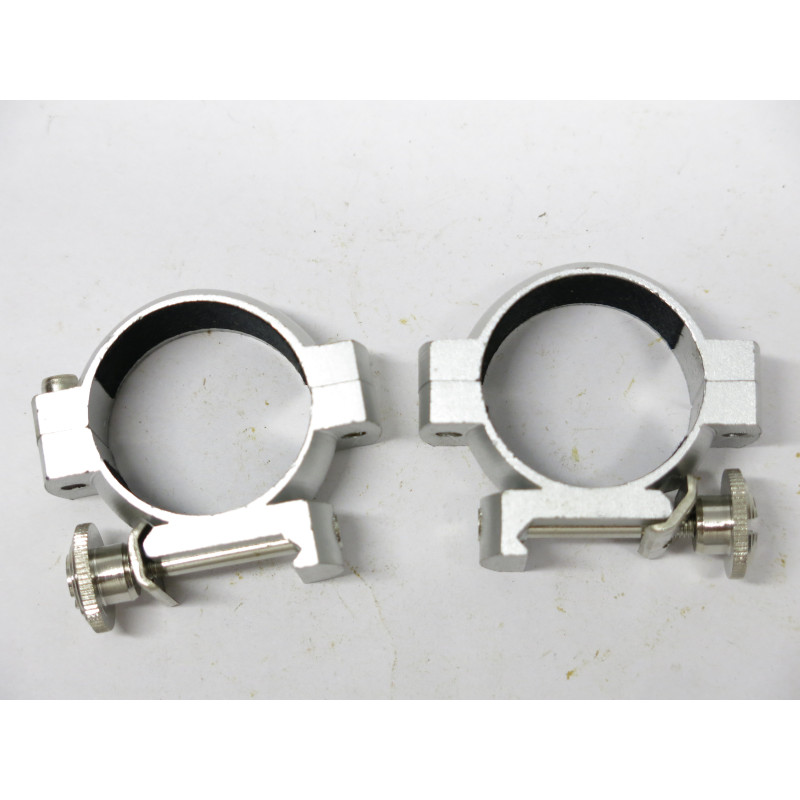 Collier  de lunette alu  blanc  diametre 30 mm  rail 20 mm ref  911  box 219