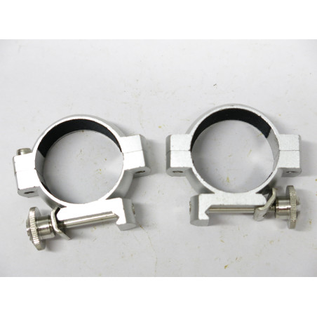 Collier de lunette alu blanc diametre 30 mm rail 20 mm ref 911 box 219
