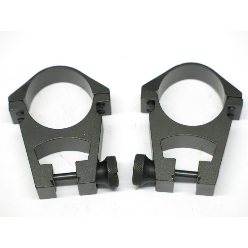 Collier  de lunette  alu  noir  diametre 30 mm  rail 11 mm  ref  866 box 219