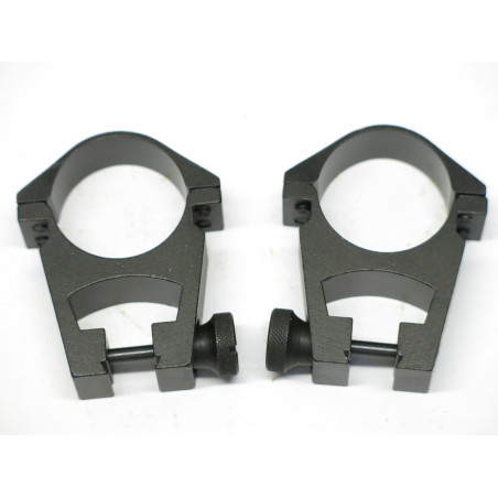 Collier de lunette alu noir diametre 30 mm rail 11 mm ref 866 box 219