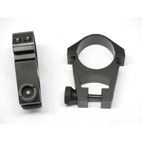 Collier de lunette alu noir diametre 30 mm rail 11 mm ref 866 box 219