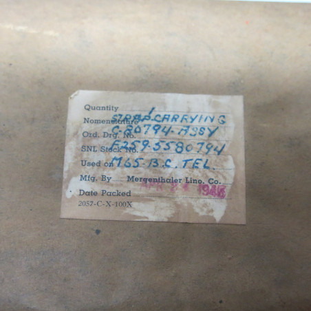 Boite carton Strap carrying de 1943 ref box 221