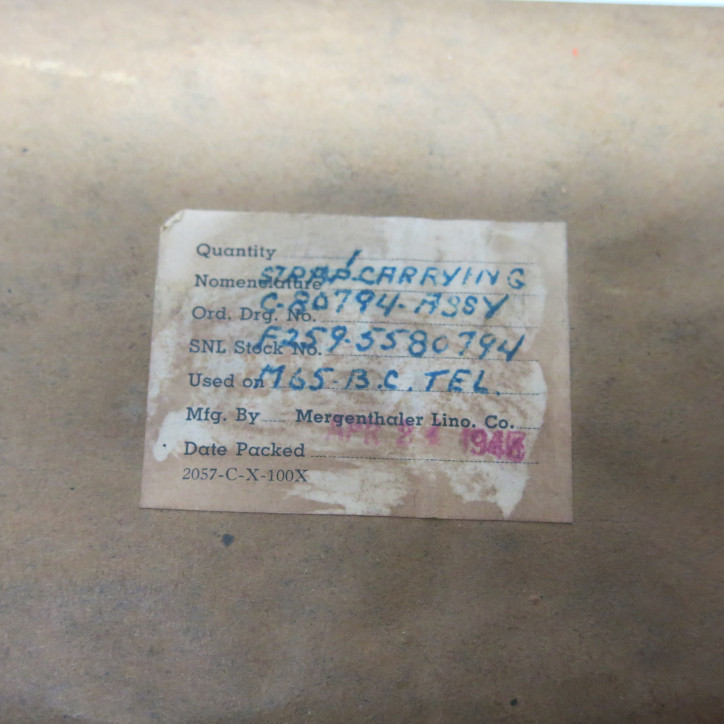 Boite carton Strap carrying de 1943 ref box 221 