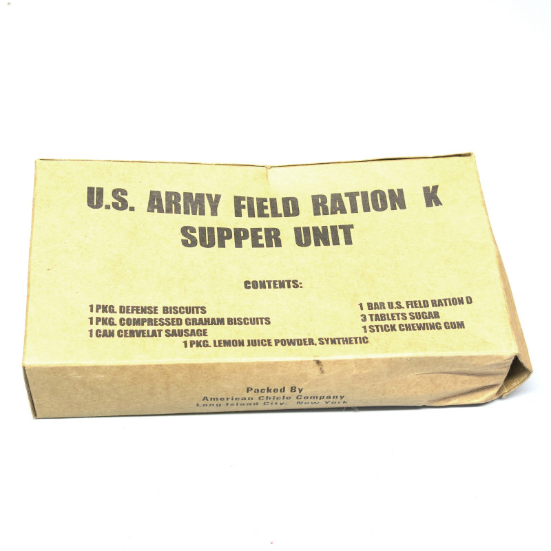 Ration type K Supper  unit S ref  3  box 222    