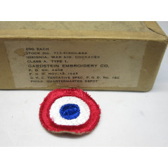 Boite vide 1942 pour insigne tissu cocarde France  ref box 195 