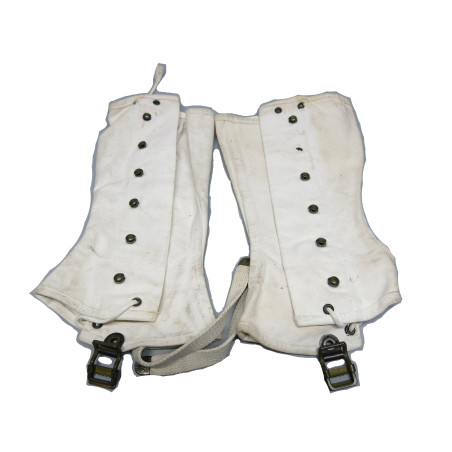 Paire de guetres originales blanches US army ref box 195