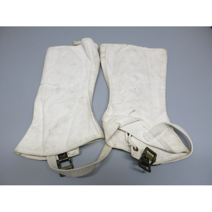 Paire de guetres originales blanches  US army ref box 195 