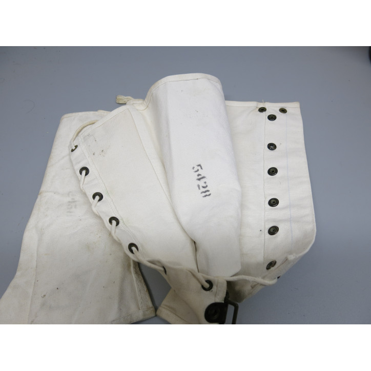 Paire de guetres originales blanches  US army ref box 195 