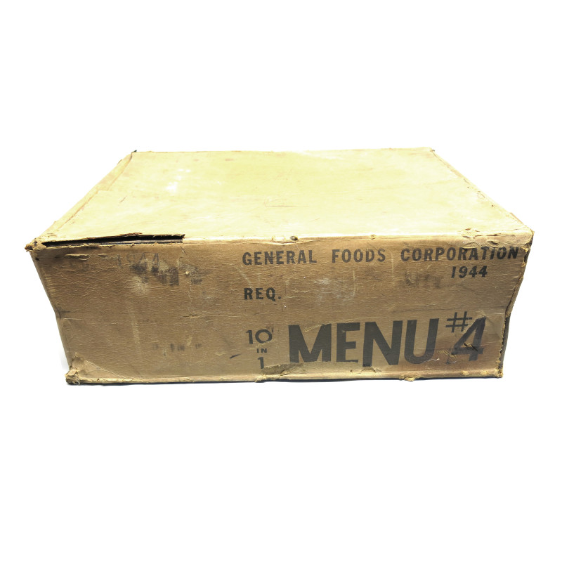 Carton US 1944 pour 10 rations menu 4  