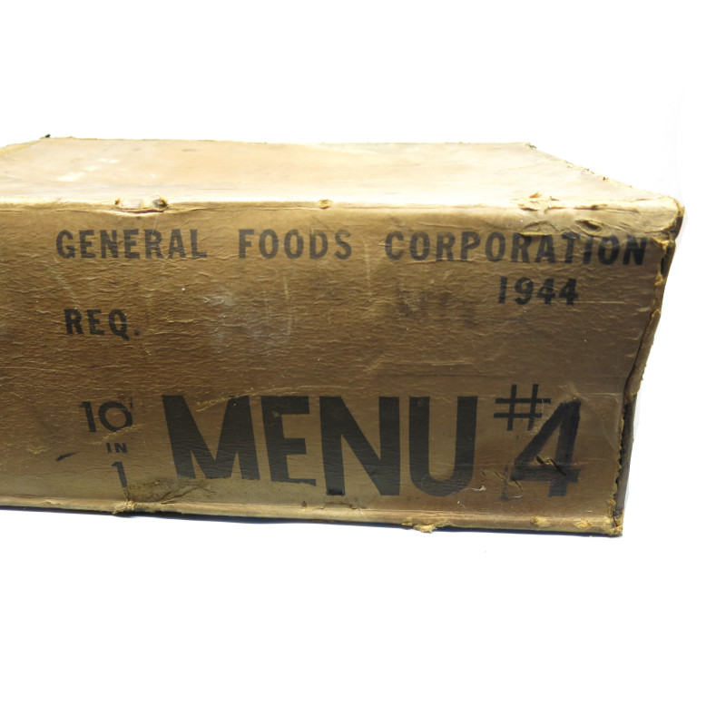Carton US 1944 pour 10 rations menu 4  