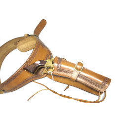 Etui cuir revolver poudre noire type western ref et 458 