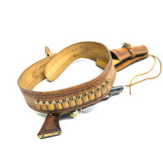 Etui cuir revolver poudre noire type western ref et 458 