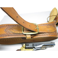 Etui cuir revolver poudre noire type western ref et 458 