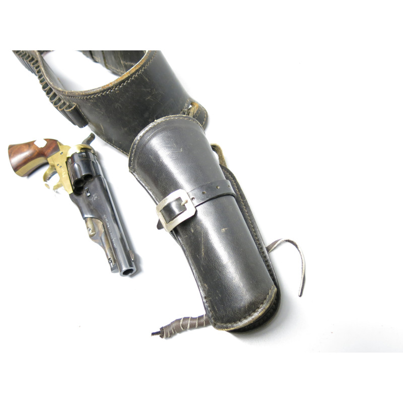 Etui cuir revolver poudre noire type western ref et 499