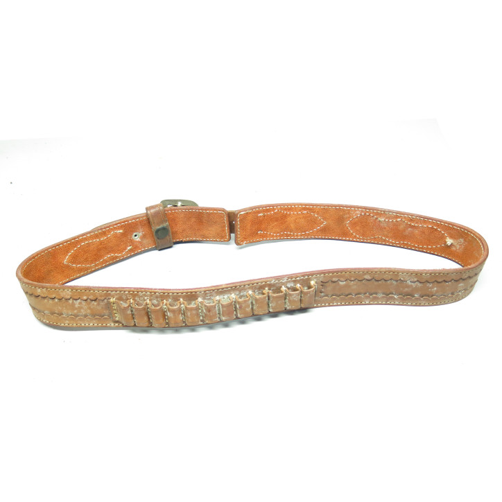 Ceinturon cartouchiere en cuir type Western  ref ce 477