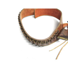 Etui cuir revolver poudre noire type western ref et 500