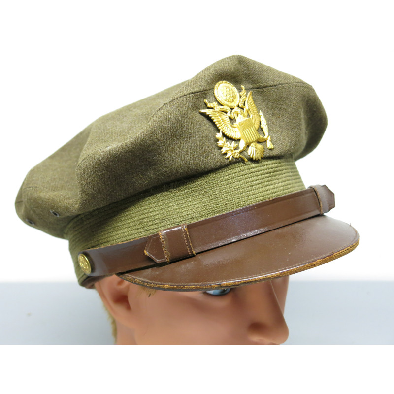 Superbe casquette originale officier US ww2 ref ca 4665