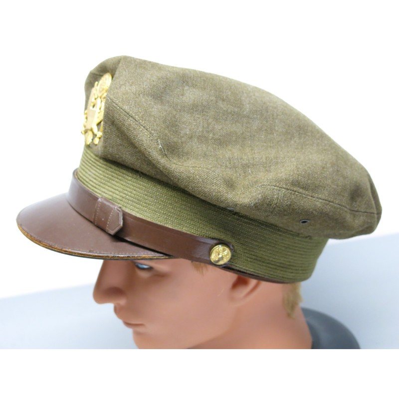 Superbe casquette originale officier US ww2 ref ca 4665