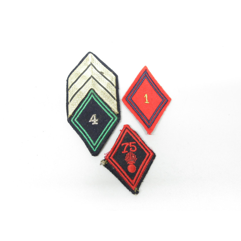 Lot de 3 insignes en tissu ref 10 