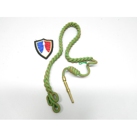 Lot de fourragere et insigne tissu ef 99