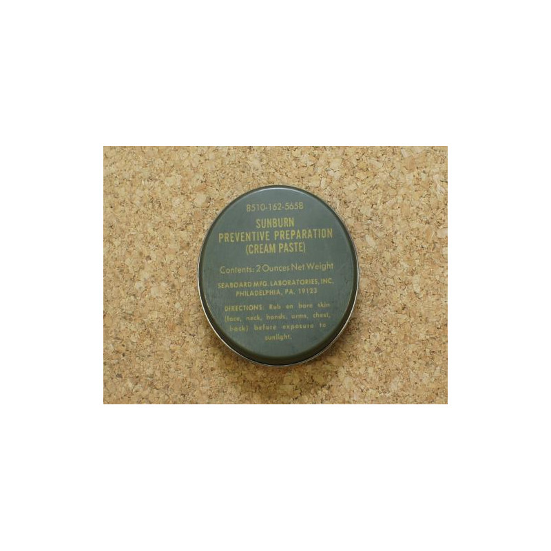 Boite de creme solaire US  Sunburrn