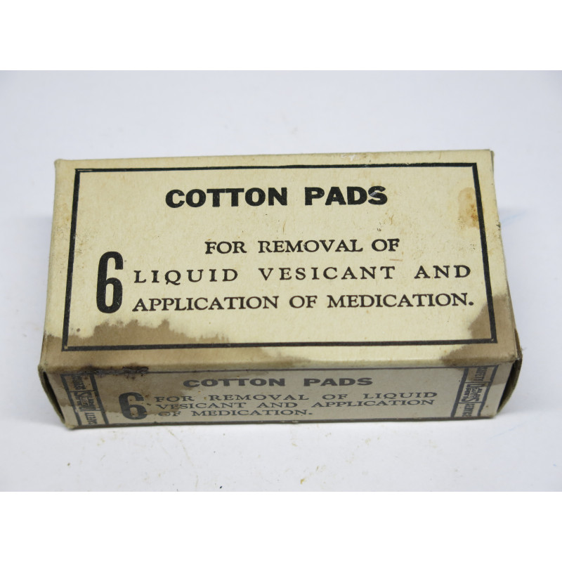 Boite coton pads pour liquide vesicant US ref 33