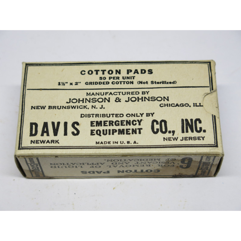 Boite coton pads pour liquide vesicant US ref 33