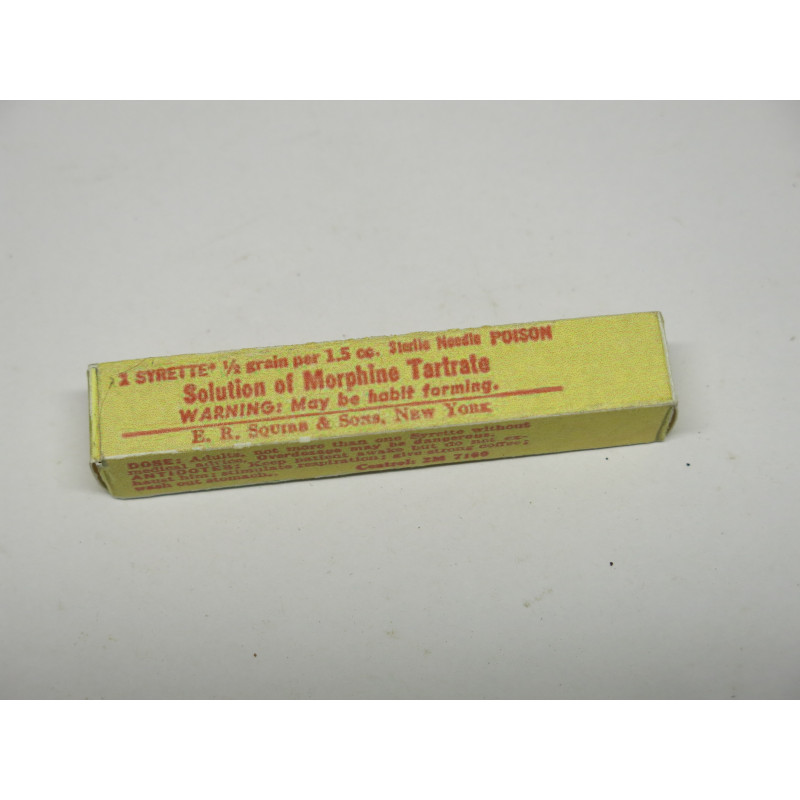 Boite vide pour syrette de morphine US ww2 repro  ref 16