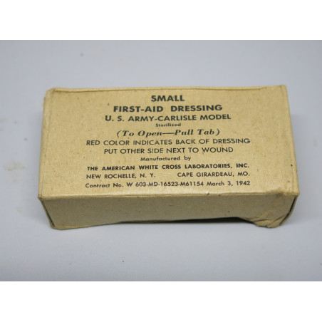 Pansement carton US ww2 ref 25