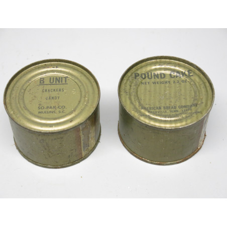 2 boites Cake et crakers US ww2 repro ref 155