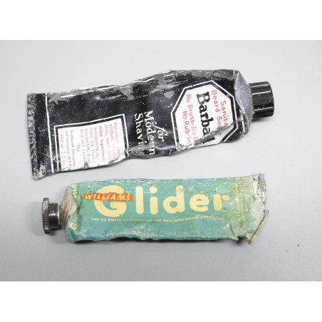 lot de 2 tubes dentifrice Barbasol et Glider US ww2 ref 10