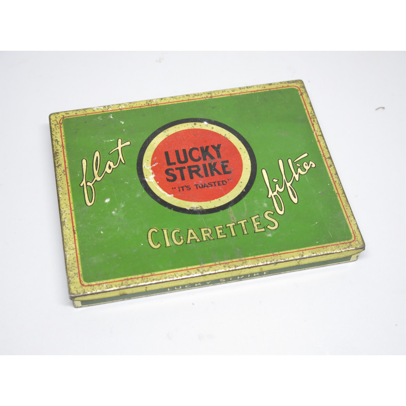 Boite vide métal cigarettes Lucky Strike US ww2  ref 66