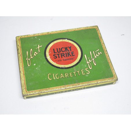 Boite vide métal cigarettes Lucky Strike US ww2 ref 66