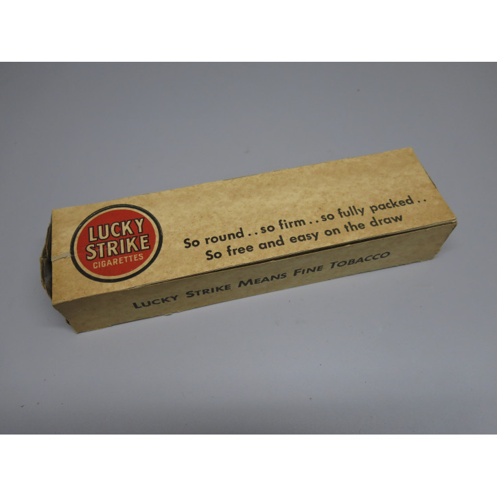 Boite carton vide original pour  cigarettes Lucky Strike  US ww2  ref 22