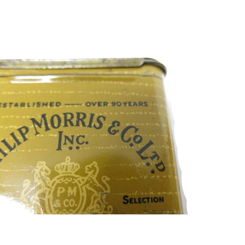Belle boite métal pour paquet de cigarettes original Philip Morris US ww2  ref 100