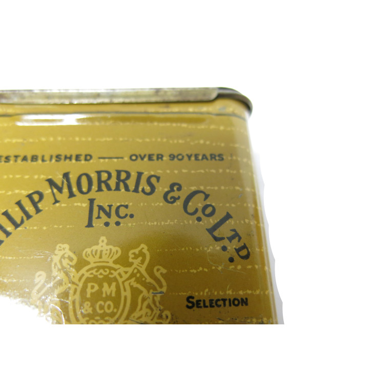 Belle boite métal pour paquet de cigarettes original Philip Morris US ww2  ref 100