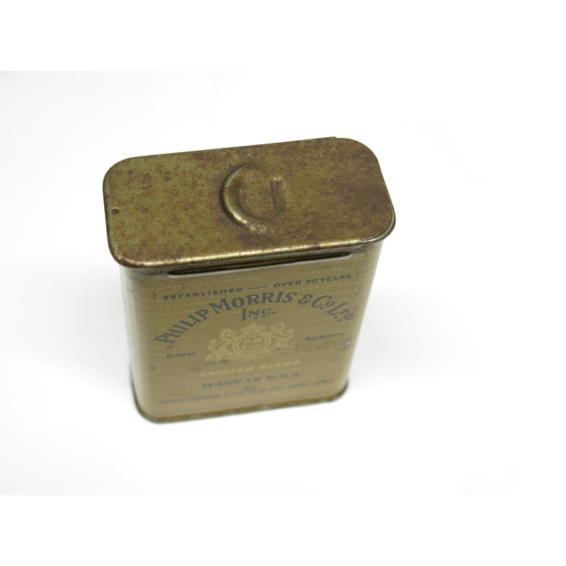 Belle boite métal pour paquet de cigarettes original Philip Morris US ww2  ref 100