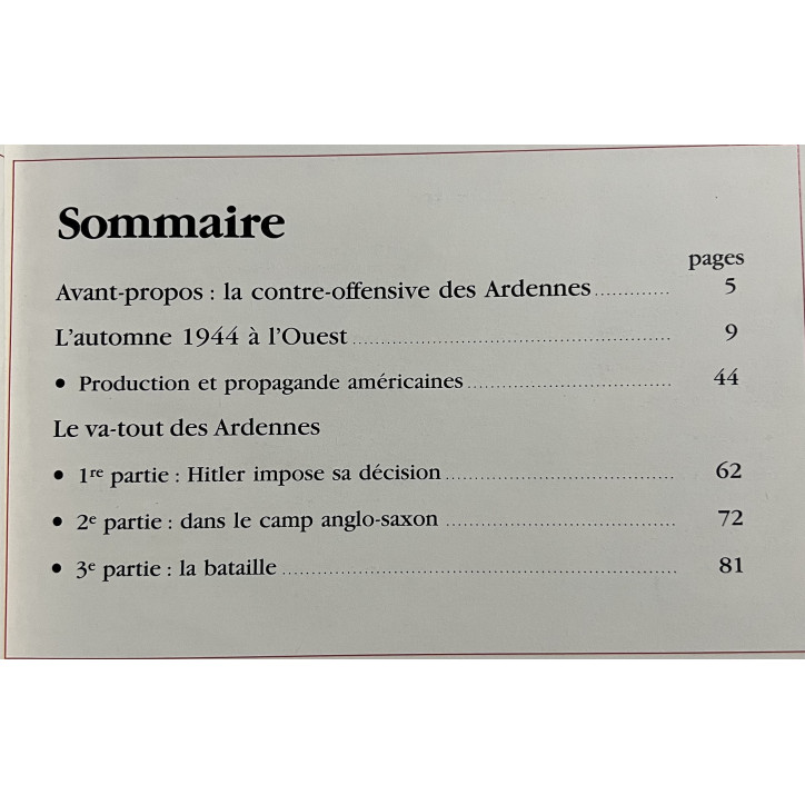 Livre Illustré de L'offensive des Ardennes Edition Colomb