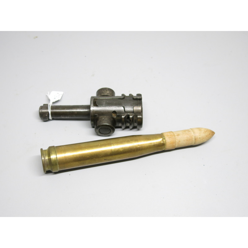 Tête de culasse neutralisée canon 20 mm Flack Allemand ww2 ref 108 