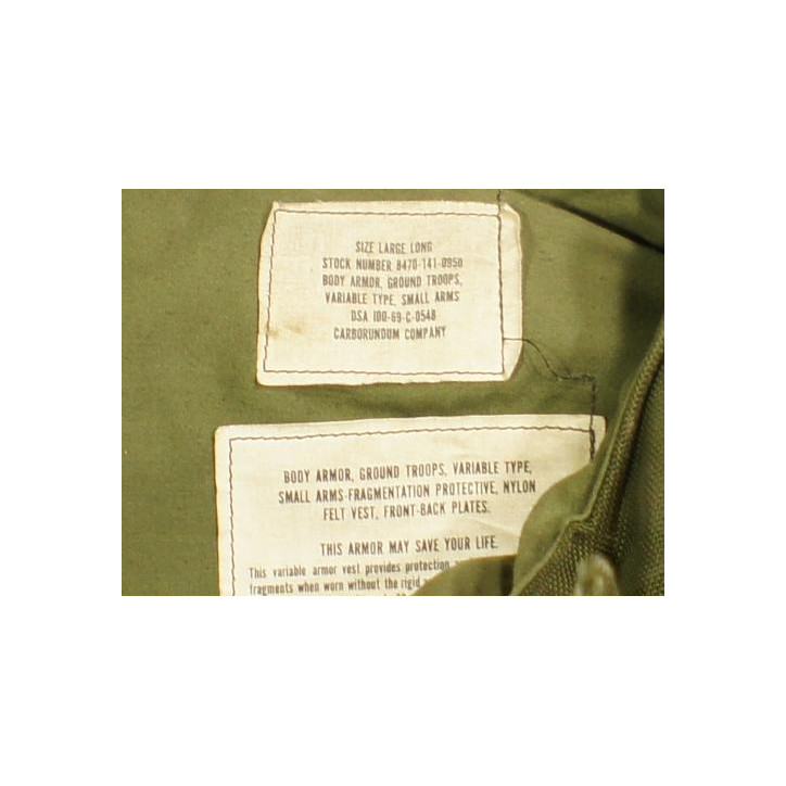 Gilet Pare eclat original helico US Vietnam daté 1969