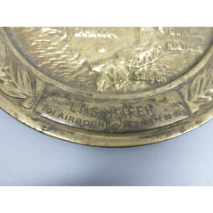 Plaque bronze commemorative memory of Vietnam Lt Schaffer 101 Airborne 68-69 ref 155