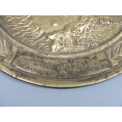 Plaque bronze commemorative  memory of Vietnam  Lt Schaffer 101 Airborne 68-69 ref 155