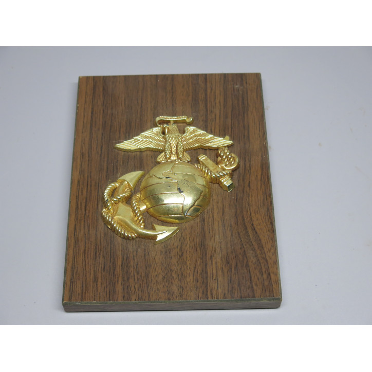 Plaque bronze sur bois US MARINES ref 489