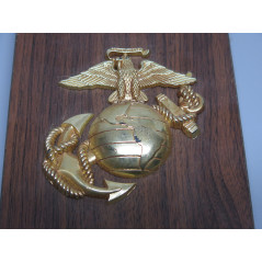 Plaque bronze sur bois US MARINES ref 489