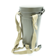 Boite de masque à gaz allemande avec bretelles new 