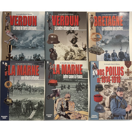 Lot de 6 livres "Les mini-guides Histoire et Collections"