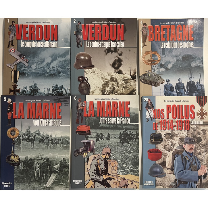 Lot de 6 livres "Les mini-guides Histoire et Collections"